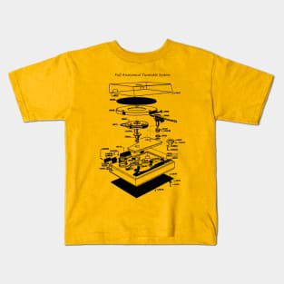 Turntable Anatomy Kids T-Shirt